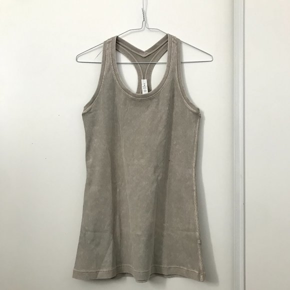 lululemon athletica Tops - Lululemon Khaki Beige Racerback Tank Top